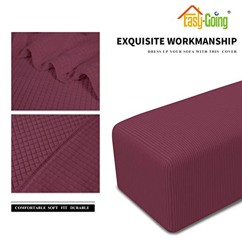 image for Easy-Going Stretch Ottoman Cover Folding Storage Stool Furniture Prote