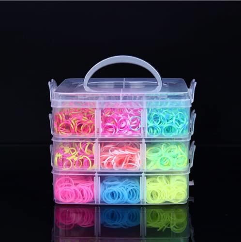 ONECK Gomas de Pulsera para Hacer con 4500 Gomas y Accesorios Caja Pulseras Gomas Bandas de Silicona Para Hacer Pulseras de Colores Bandas Kit