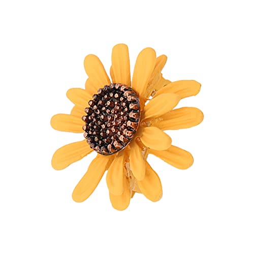 Luroze Gänseblümchen-Blumenbrosche, Elegante gelbe Safran-Brosche Gänseblümchen-Blumenbrosche für Taschen Cover