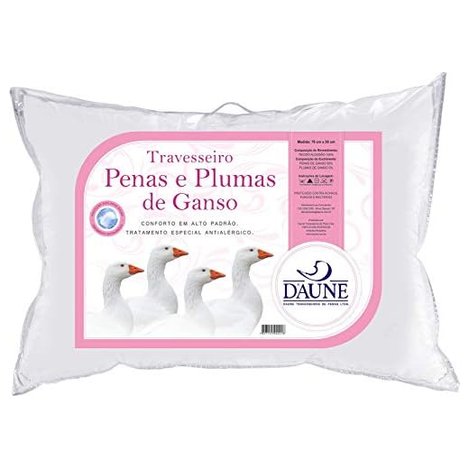 Travesseiro Daune Penas e Plumas de Ganso 0.50x0.70m Branco
