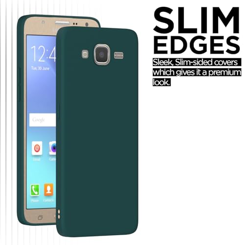 Image of Outlouders Back Cover for Samsung Galaxy J7 2015 / J7 / J7 Nxt | Camera Protection | Durable Soft Matte Silicone Bumper Case (Green)