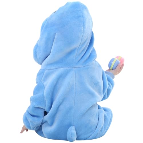 Miniatura 5 de Anufer Unisexo Bebé Encapuchada Mameluco Franela Linda Animal Mono Atuendos De Invierno Tiburón Sn07652 0-6 Meses