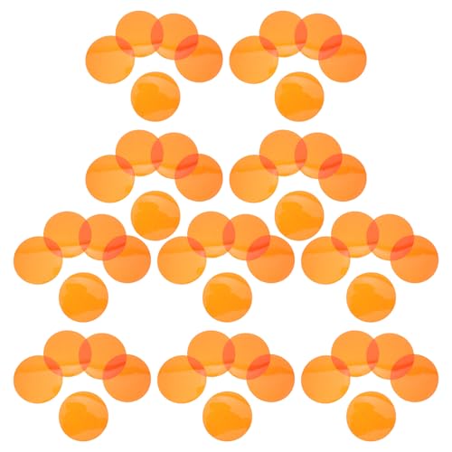 Luxshiny Gels D’éclairage Orange 70 Mm 50 Pièces, Films Autocollants de Correction Couleur pour LED et Flash, Filtres Transparents pour Éclairage Chaud, Adaptés aux Projets Vidéo et Photo