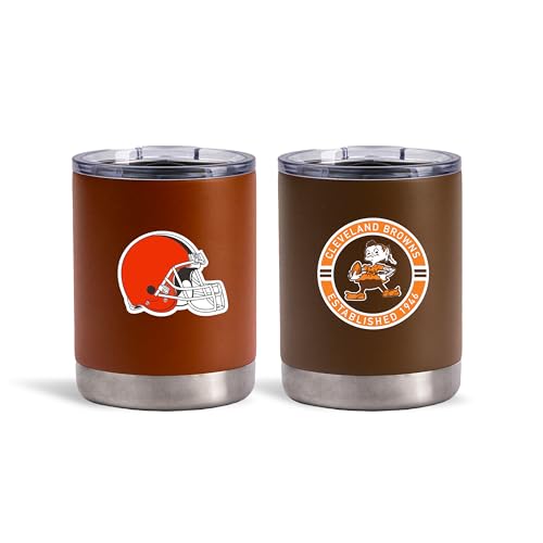 The Memory Company Officially Licensed 2-Pack Home/Away Lowball (no handle), Cleveland Browns