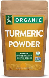 Organic Turmeric Root Powder w/ Curcumin | Lab Tested for Purity | 100% Raw from India | 16oz/453g (1lb) Resealable Kraft Bag | by FGO