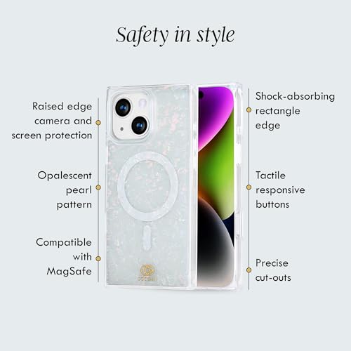 Image of COCOMII Rectangle for iPhone 15 Case, Pearlescent Opal