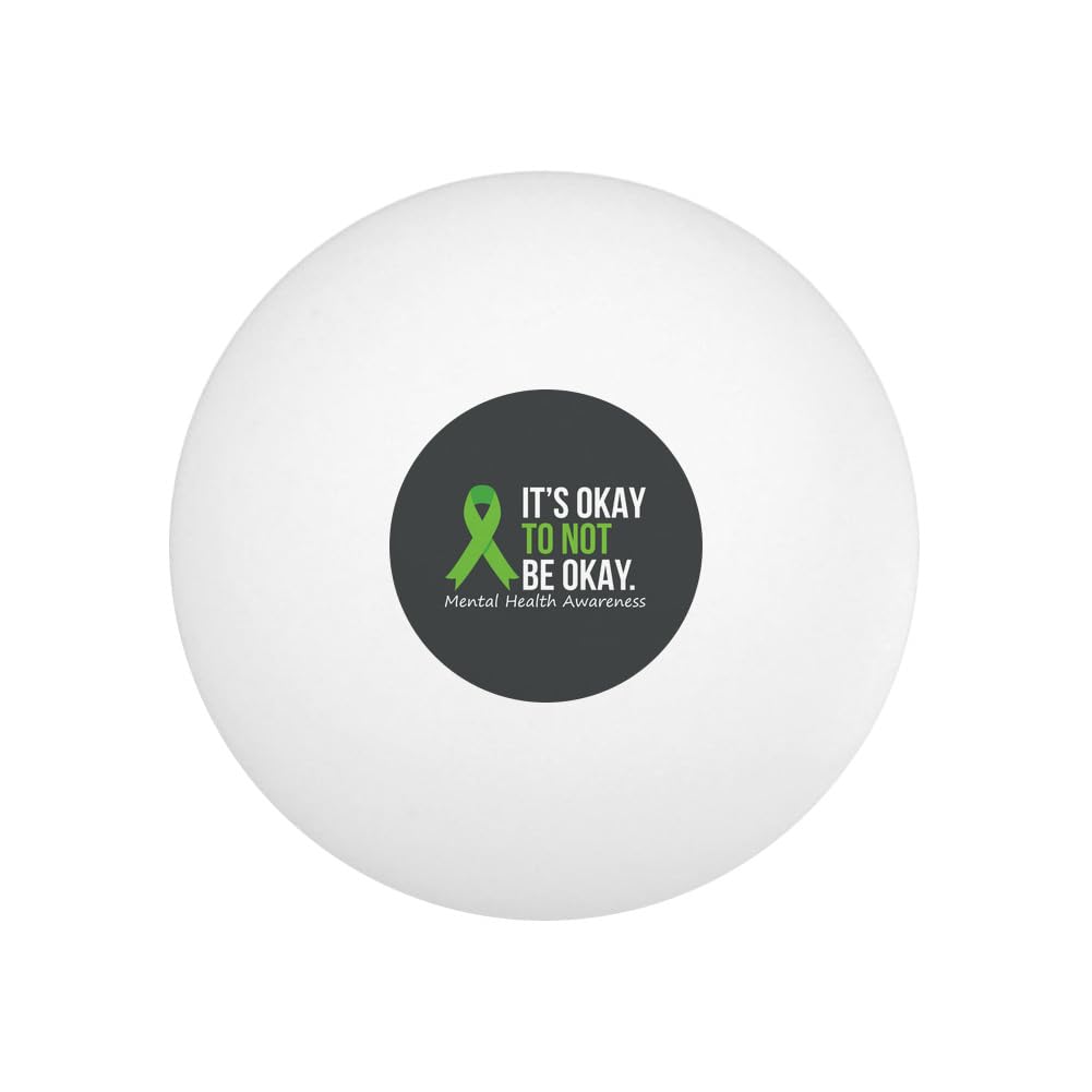 GRAPHICS & MORE Mental Health Awareness Its Okay Novelty Table Tennis Ping Pong Ball 12 Pack with Storage Bag