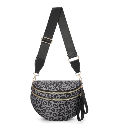 Image of FEIBOON Spacious Nylon Crossbody Bag Bum Bag Handbags Wallets Purses Trendy Shoulder Bag for Women