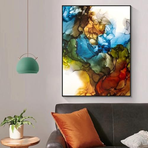 Peinture sur toile abstraite haut de gamme 70x95cm sous cadre