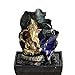 Nsaroche Ganesha Figurine Tabletop Water Feature Buddha Sculpture Elephant Decor for Meditation Space, 13cmx13cmx19cm