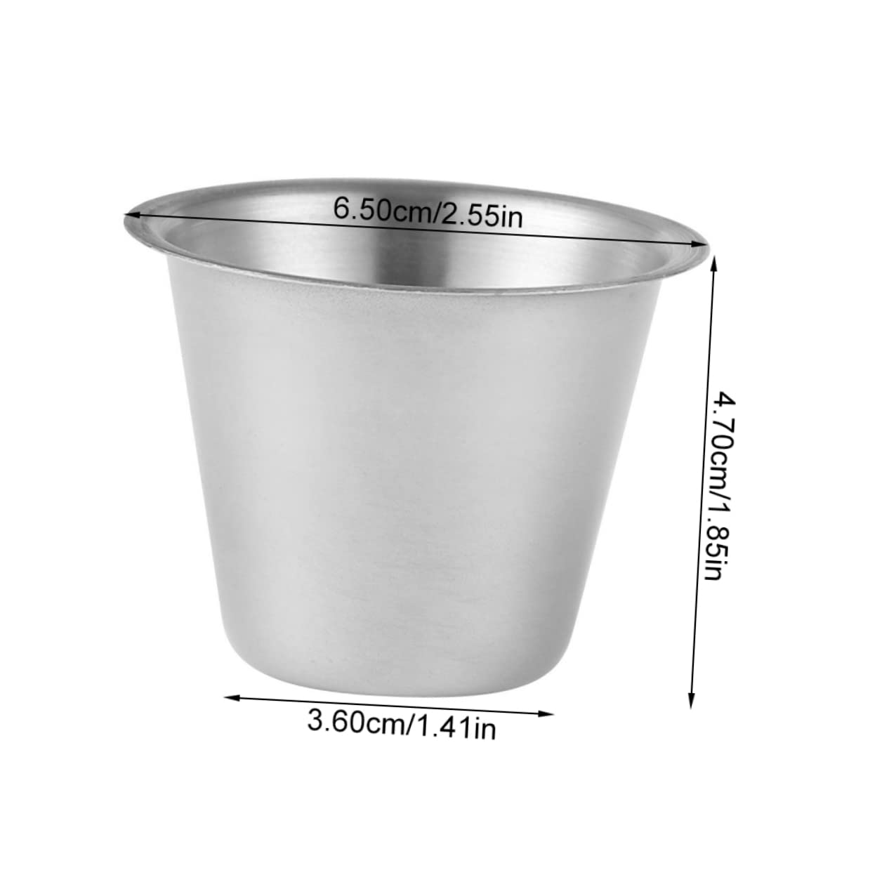 Unomor 4pcs Stainless Steel Sauce Cup Soy Sauce Bowls Soy Sauce Cup Dipping Bowls Small Sauce Cups Kitchen Condiment Cup Soy Sauce Tray Butter Cup Sauce Holder 304 Stainless Steel Silver