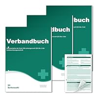 BEIMEIII 3 Stück Verbandbuch A5 Erste Hilfe Meldeblock 150 Seitenzahl Gelocht Verbandbuch Kita für Betriebe 2025 Verbandbuch Abreißblock Heraustrennbare Seiten Unfallbuch für Gewerbe Arbeit Büro