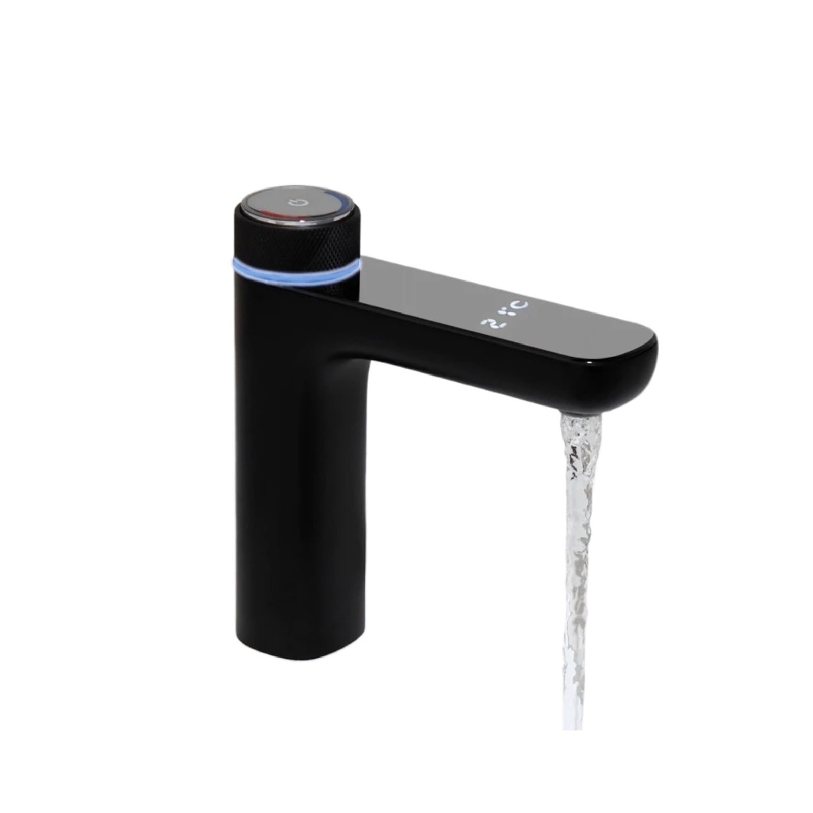 Black Digital Display Basin Faucet, LED Temperature Sensitive Sink Mixer, Deck Mounted Chrome Tap,Safe and Reliable(Nero)
