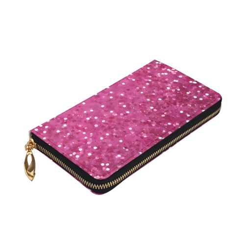 Glitter Pattern Long Leather Wallet,Large Capacity Soft Pu Leather Purse For Women With Multiple Card Slots Phone Pocket And Zipper Coin Purse Stylish Phone Card Holder Clutch3