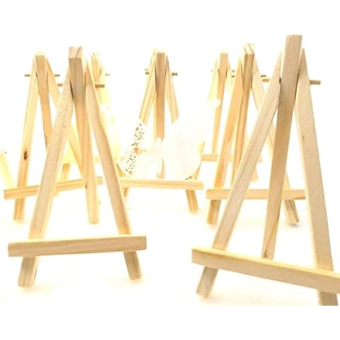 JZK 10 x Mini Little Small Wood Chalkboard Display Easel Party Sign Photo memo Holder Place Card Name Card Table Number Holder Stand for Wedding Birthday Baby Shower Party & bar Table Setting Cover