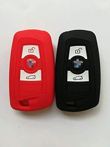 Qty(2) Silicone Fob Remote Smart Key Case Cover Key Holder Key Jacket for BMW 525i 528i 530i 535i 535d 550i 740i 740Li 750i 750Li X3 1 2 3 4 5 6 Series BMW X4 2014-2018,