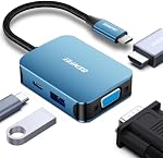 BENFEI USB C HUB 4-in-1, USB Type-C to HDMI VGA Adapter, USB C to USB Adapter, USB Type-C Power Delivery, Compatible with iPhone 15 Pro/Max, MacBook Pro/Air 2023, iPad Pro, iMac, S23, XPS 17