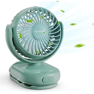 Momcozy Portable Stroller Fan with Clip, 4-Speed Mini Cooling Fan, 0.26 Lb
