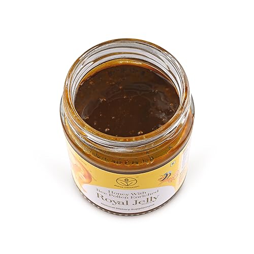 Image of Shiva Organic Honey With Bee pollen Enriched Royal Jelly 5000mg Natural Dietary Supplement (250 g)