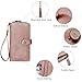 Womens Wallet For Women RFID Wallets Credit Card Holder for Women Blocking Leather Large Capacity Ladies Phone Clutch Travel Long Purse Wristlet Pink