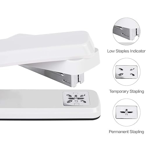 Image of 20-25 Sheet Capacity, Swing-Arm Swivel Stapler Ideal for Booklet and Program Making or Book Binding,360 Degree Rotate Desktop Staplers,Booklet or Book Binding