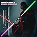 HegangNiu 2 Pack Light Up Sabers with FX Sound(Motion Sensitive) and Realistic Handle for Kids, Expandable Light Swords Set for Halloween Dress Up Parties, Xmas Present, Galaxy War Fighters