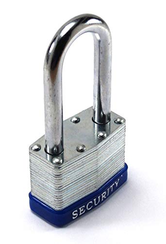 Elitexion Heavy Duty Long Shank Laminated Steel Padlock, Commercial Grade Keyed Alike 2-Inch (Pack of 2) - Thumbnail 6