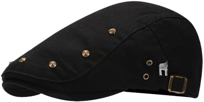 Outdoor Retro Rivet Hat Sun Protection Beret Duckbill Cap