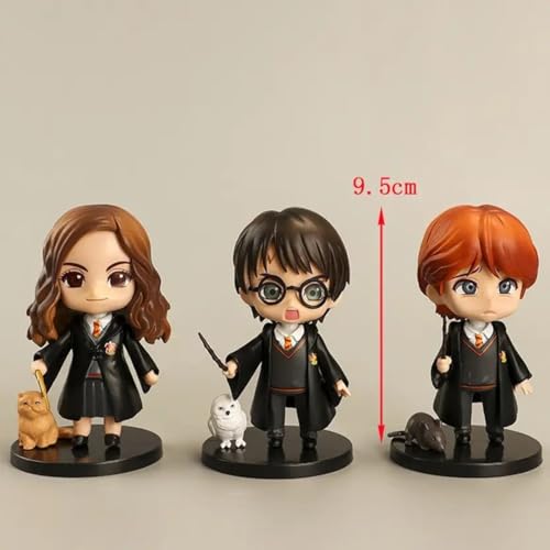 Image of Harry Potter Action Figure Set of 3 Wizard Collectible Collectibless | PVC Action Figure Collectibless for Fans & Collectors - Harry Potter Set - 3 PCS