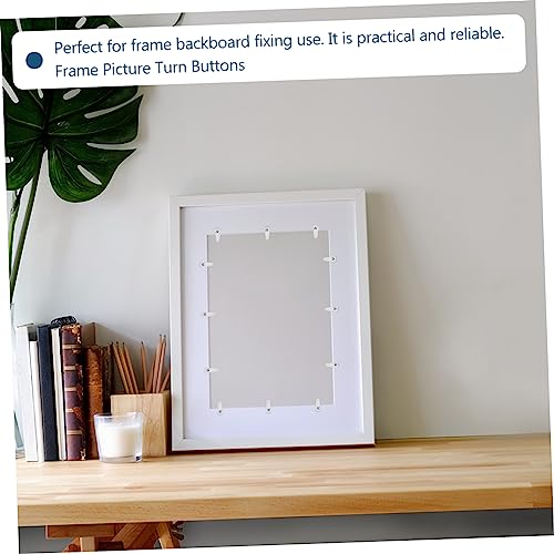 Image of Generic Wall Mount Picture Hanging Hardware 100pcs Plastic Tablet Back Plate 24x10mm White Frame Supplies