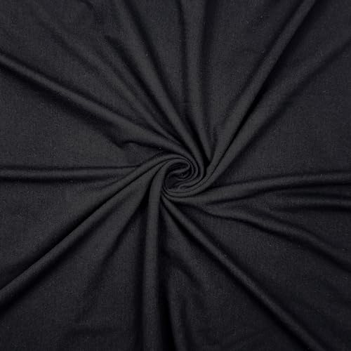 Premium Stretch Cotton Spandex Fabric by the Yard | Lightweight, Breathable & Versatile for Activewear | 60” Wide | 95% Cotton, 5% Spandex (Black, 1 Yard) 3 Premium Stretch Cotton Spandex Fabric by the Yard | Lightweight, Breathable & Versatile for Activewear | 60” Wide | 95% Cotton, 5% Spandex (Black, 1 Yard) - Image 2