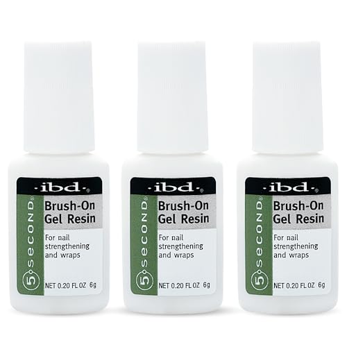 IBD 5 Second Brush On Nail Glue Gel Resin Strong Nail Glue for Broken Cracked & Split Natural Nails NailBond Repair & Strengthening for Wraps 6g 3 Count