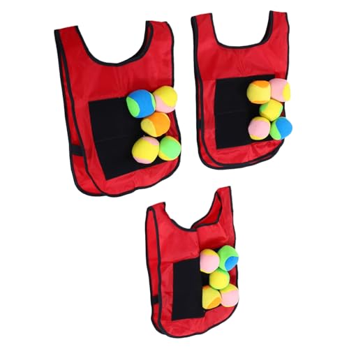 Juego de chalecos con bolas adhesivas de tela Drfeify de 29 x 42 cm con 10 bolas de espuma suave 2