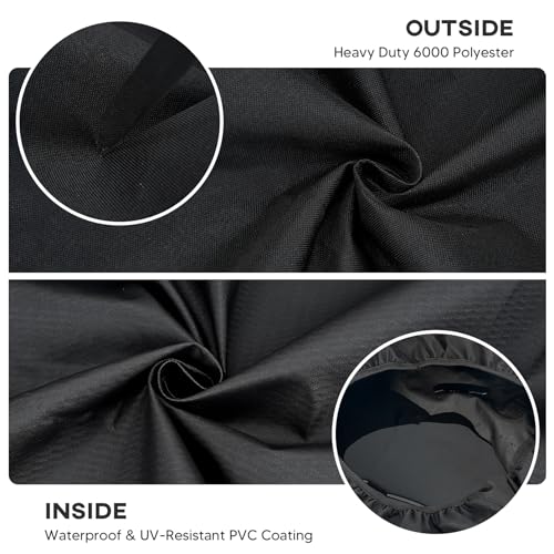 Onlyfire Pizza Oven Cover for Ooni Fyra 12 Pizza Oven, Outdoor Pizza Oven Protective Carry Cover Accessories, Heavy Duty Waterproof Weather Resistant Dust-Proof Oven Cover, Black