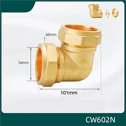 Raccord compression laiton 54 mm à virole robuste pour eau et gaz - 3