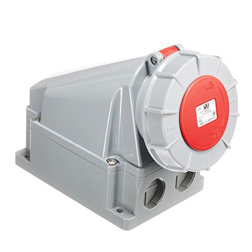 PC-Electric PCE1356 WD 63A, 5p.6h, 400V, IP67 rot, ohne Pilotkontakt CEE-Steckdose Twist 5x63A IP66/67 Cover