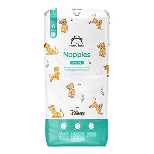 Marchio Amazon - Mama Bear Disney Pannolini ultra-asciutti, Taglia 6 (15+ kg), Bianco, 70 Unità