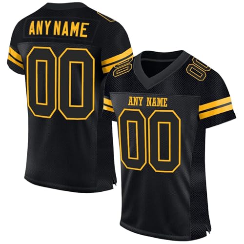 Personalisiert American-Football-Trikot Custom Football Jersey Personalized Stitched/Printed Team Name & Number Sports Uniform Men Women Youth Herren Sporthemden Schnelltrocknend Atmungsaktiv T-Shirt