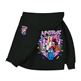 [GIOLOKZX] 子供服 K-POP ガールズ！デーモン・ハンターズグッズ パーカー 長袖 魔女狩りガールズグループ 丸首 日常服 ゆったり 柔らかい 快適 応援服 春秋服 学生 大人 男女兼用 厚手 150CM