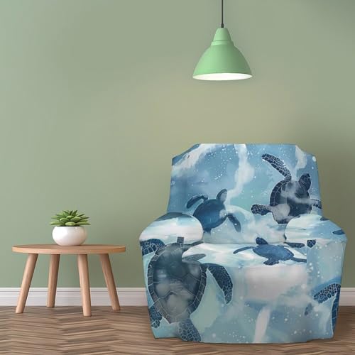 Housse de fauteuil extensible antidérapante de qualité Turtle Sea
