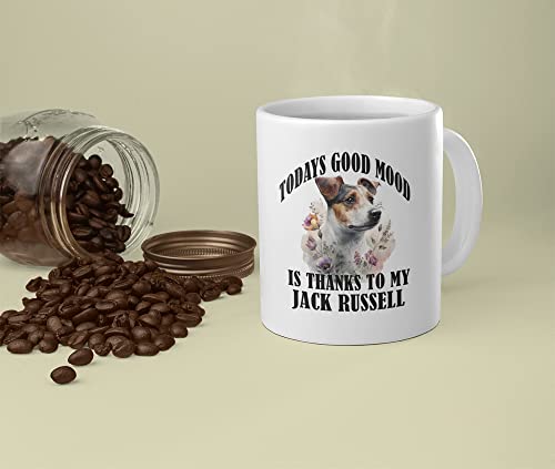 Jack Russell Dog Mug - 11oz Ceramic Mug with Watercolor Dog Art and Quote - Perfect for Jack Russell Lovers - Image 3