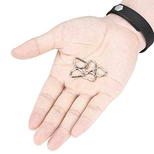 Onwon 100 Pieces Metal D Ring, 1 Inch Semi-Circular D Ring Weight Capacity 29KG Heavy Duty Buckle for DIY Accessories, Belts, Backpacks, Harnesses and Pets Collars (100 Pieces, 1 inch)