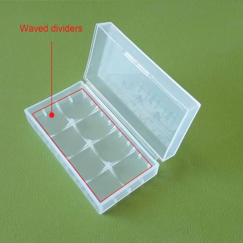 GTIWUNG 12 Stück 18650 Batterie Box, Batterie Schutz Kunststoff Case, 18650 Transportbox, Aufbewahrungsbox, 18650 Akkubox für 18650 und 18350 Akkus, zum Schutz und Transportieren