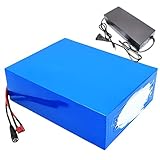 HTDRE Batería de Bicicleta eléctrica de 72 V y 20 Ah con Celdas de Carga de 84 V, Impermeable, de PVC y Litio, para Motores de 3300 W, 3000 W, 2800 W, 2200 W, 1800 W, 1500 W, 1200 W y 1000 W.