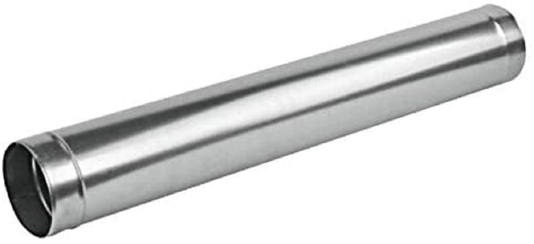 Armar Trading Ltd Metal Rigid Pipe | Galvanised Steel Ventilation Tubing | Chimney Liner Duct Tube | 1000Mm / 1M (200Mm)