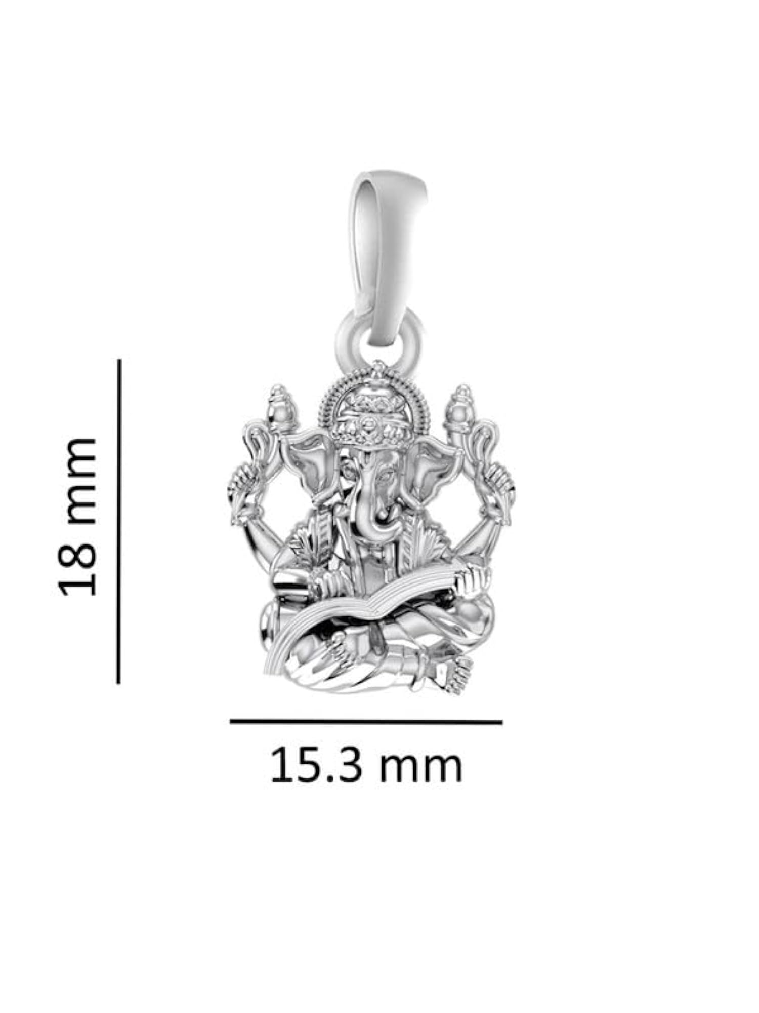 Sterling Silver God Ganesh Pendant for Men