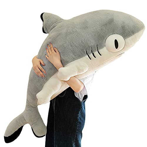 70cm サメ猫のぬいぐるみ、ぬいぐるみかわいいサメ猫人形、素敵なアニメ動物の枕、猫のぬいぐるみ、サメのぬいぐるみ、ソフト漫画クッション、サメ猫枕、サメ猫人形、子供の誕生日の贈り物