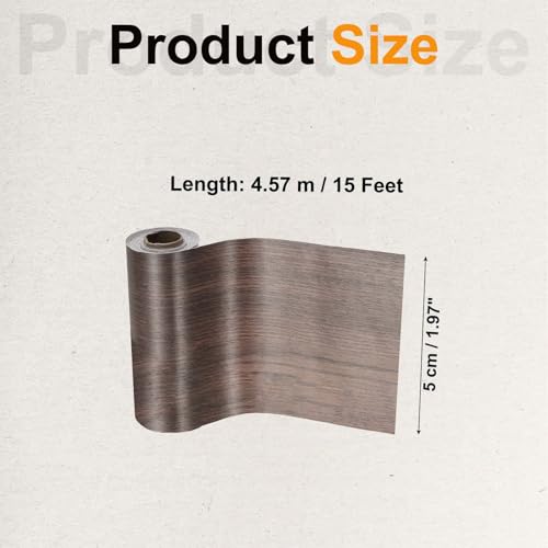 Image of PATIKIL Wood Grain Tape 2 inch x 32 ft, Self-Adhesive Wood Texture Repair Tape Realistic Wooden Effect Patch for Furniture Cabinets Floor Walls, Black Walnut