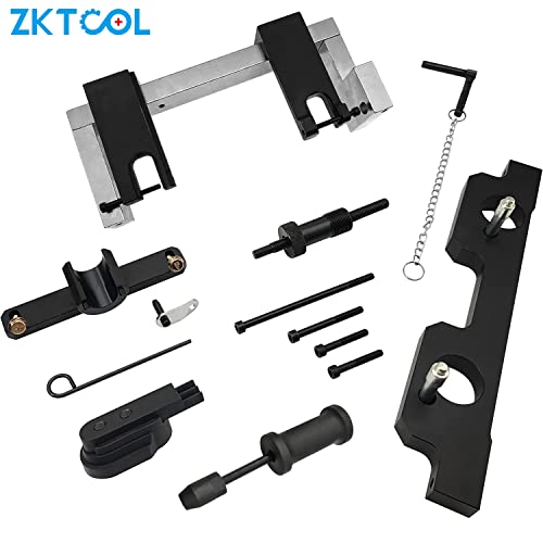 Zktool Engine Camshaft Timing Locking Tool Kit Fit For Bmw N20 N26 Engine，With Flywheel Holder And 7676 Oil Seal Repair Kit，Engine Alignment Locking Timing Tool Kit. (16Pc Full Configuration) #TOP1