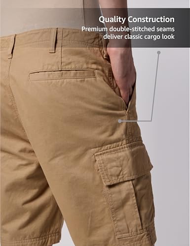Image of Symbol Premium Men's Relaxed Fit Washed Cargo Shorts - Regular Fit | Pure Cotton (Available in Plus Sizes)
